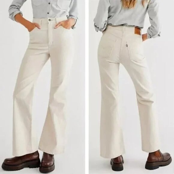Levi’s High Waist Corduroy Flare Leg Pants Size 30 - Picture 1 of 9